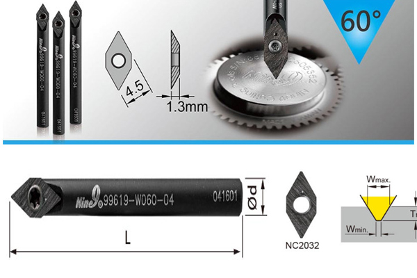 Dao khắc chữ 60 độ Nine 9